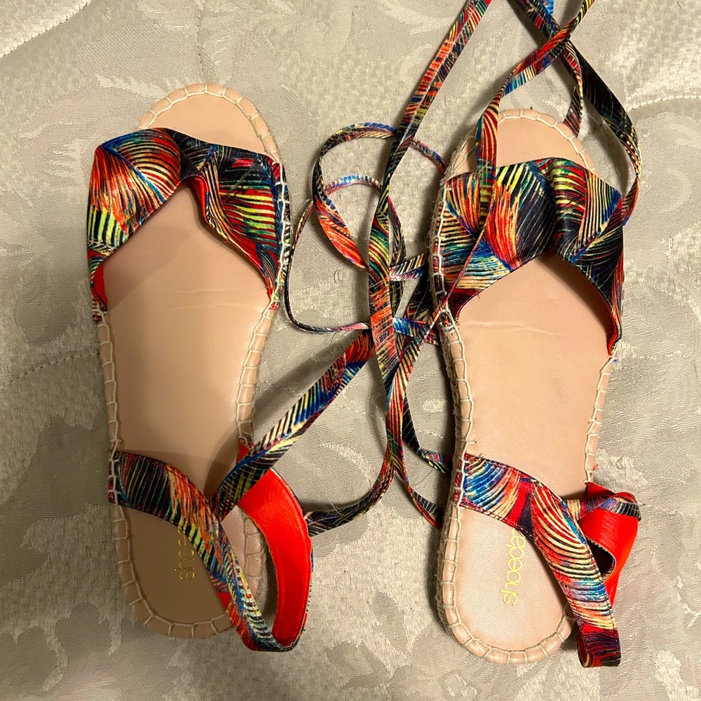 Lace up sandals